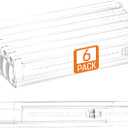 6 Pack Drawer Dividers for Clothes, 2.3" High 13"-21" Adjustable Drawer Dividers Expandable Dresser Drawer Organizer, Clear Drawer Separators for Clothes, Underwear, Cosmetic, Kitchen Utensils Storage