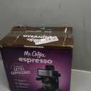 Mr. Coffee Steam Espresso Maker with Stainless Steel Frothing Pitcher: 900W Electric, 8-Cup Capacity, Black