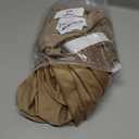 Velvet Round Ottoman Slipcover - Ottoman Covers, Footstool Protector, Storage Stool - Stretch with Elastic Bottom, Real Velvet Plush Fabric (X-Large, Camel)