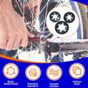 2 x 350PCS 65Mn Steel Internal Tooth Star Lock Washers Kit - M2.5/M3/M4/M5/M6/M8/M10 Black Oxide Quick Speed Clips, Rust-Resistant Fasteners for Automotive & Machinery Repair