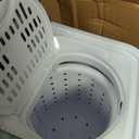 Portable Washing Machine, Twin Tub 9.9 Lbs Capacity, Washer(7.7 Lbs) and Spinner(2.2 Lbs) Combo, Mini Compact Laundry Washer for Home, Apartment, Camping, RVs and Dorms, Black/White