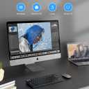 TECKNET 2.4G Wireless Keyboard - Mini Compact Keyboard with Media Hotkeys, 12-Month Battery Life, Compatible with PC, Desktop, Laptop, Smart TV - Black