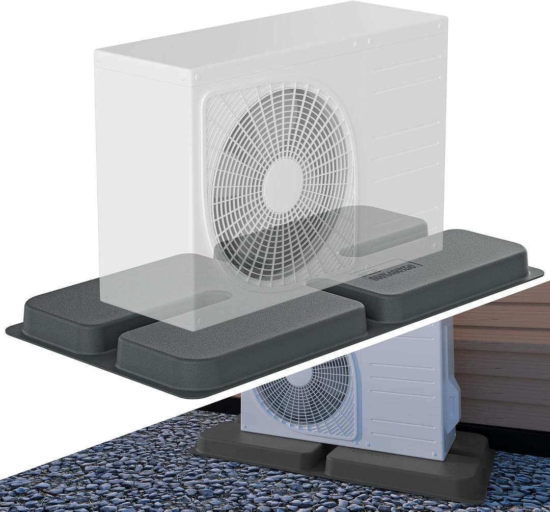 Mini Split Ductless Air Conditioning Pad: Heat Pump Systems, AC Condenser Pad, Floor Mounting Base Pad, Comfort Mini Split, Anti-Vibration Pad for Outside HVAC Unit, 34.6" X18.2" X2"