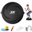 JX FITNESS 58cm Balance Half Ball Trainer, Stability Exercise Yoga Half Ball with Resistance Bands & Pump - Improve Core and Ab Strength with Full Body Home Gym Workouts Or Fitness Training