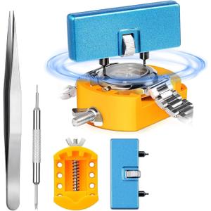 Watch Battery Replacement Tool Kit, Case Opener Set with Tweezers and Repair Tools
