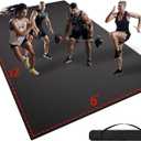 12' x 6' x 7mm Extra Large Exercise Mat, [72 Sq.Ft] Heavy-Duty & Extreme Non Slip Gym Flooring for Home Gym, Pro Gym Mat for Home Workout & Exercise Equipment, Shoe-Friendly Thick Workout Mat