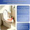 Heated round Toilet Seat, Elongated, Soft Close, Quick Release, White