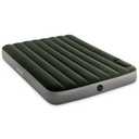 Intex: Dura-Beam: Downy Airbed - Queen - Green, 10" Inflatable Mattress, Built-In Foot Pump, Fiber-Tech, Carry Bag, Indoor-Outdoor, 600lb Cap, 64763E