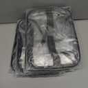 BEBOAN 6 Packs Storage Bags Organizer Jewelry Clothing Storage for Family Members, Travel Waterproof Container for Clutter and Other Little Items, Reusable Clear PVC Organizing Case Bags Black