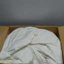 Feather and Down Fiber Comforter Insert Queen Size, 100% Cotton Cover, All Season White Duvet Insert, Fluffy Soft Hotel Luxury Bedding for Bedroom, 90 x 90 Inches