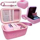 Hard Carrying Case and Silicone Cover for Bitzee Interactive Toy Digital Pet, Accessories Case for Bitzee Virtual Electronic Pets Original 15 Animals (Pink)