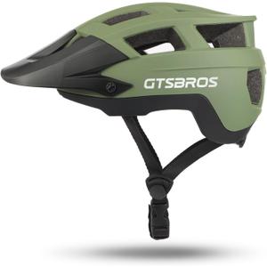 Mountain Bike Helmet for Adults - Dual Shell Lightweight MTB Bicycle Helmet Adjustable for Adults Men Women Youth (Army Green)