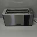 Mueller UltraToast Full Stainless Steel Toaster 4 Slice, Long Extra-Wide Slots for Bagels and Waffles, 6 Browning Levels, LED Display, Cancel/Defrost/Reheat Functions & Removable Tray, Kitchen Gadgets