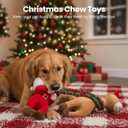 UNISE Christmas Dog Toys, Plush Squeaky Dog Toys for Large, Medium, Small Breeds with Detachable Rope to Keep Them Busy & Reduce Boredom