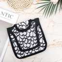 4 x Chicken Saddle for Hens for Protection, 7.48 Inch Comfortable Hen Aprons with Adjustable Strap Chicken Clothes Back & Side Protector Outdoor Poultry Protective Accessories (Black and White)