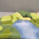 DEXI Moss Bath Mat, Ultra Thick Soft Green Bathroom Rug, Non Slip Washable Bathmat, Water Absorbent Microfiber Carpet Rugs for Shower Floor, Sink, Bedroom, 39x55, Moss Green