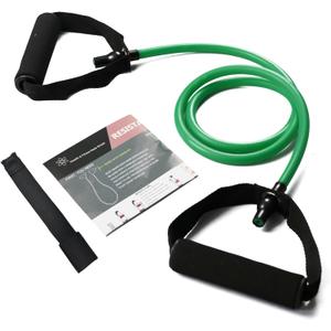 Resistance Bands with Handles, Single Resistance Bands, Exercise Bands with Handles, for Resistance Training, Physical Therapy, Home Workouts, Fitness, Pilates (green-30lbs)