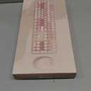 Wireless Keyboard and Mouse, Full-Size Typewriter Keyboard with Retro Round Keycaps, Ergonomic Design, Compatible with Windows PCs, Ideal for Home and Office. (Milk Tea) (Brown)