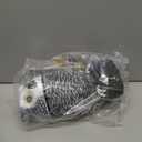 Snowy Solar Owl With Motion Detector, Flashing Eyes, Spinning Head, Realistic Hooting and Silent Mode, Outdoor Statue, Winter Garden Decoration for Home, Patio and Fence