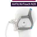 Headgear Strap Replacement for ResMed AirFit/AirTouch N20 CPAP Nasal Mask with Magnetic Clips Medium 1-Pack