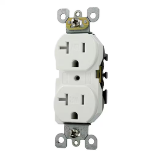 Leviton
20 Amp 125 V Tamper/Weather Resistant Duplex Outlet/Receptacle, White (1-Pack) W5820-T0W
