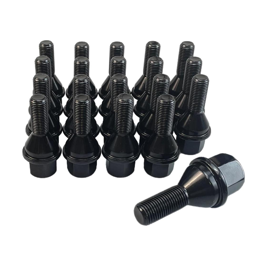 20pcs 611-005 6511051AA Wheel Lug Bolts M12x1.25 Upgrade 19mm Hex Length 28mm for 14-23 Jeep Cherokee (Black) 20pcs 611-005 6511051AA Wheel Lug Bolts M12x1.25 Upgrade 19mm Hex Length 28mm for 14-23 Jeep Cherokee (Black)