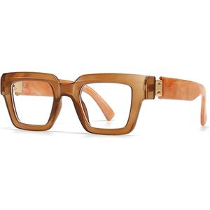 Style Reading Glasses for Women Men, Fashion Square Blue Light Blocking Readers L05