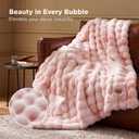 Bedsure GentleSoft Fluffy Fuzzy Cute Pink Blanket Teen Girls Gifts, Soft Cozy Faux Fur Throw Blanket, Valentines Tie-Dye Pink Room Decor for Women, Thick Warm Plush Dorm Room Essentials for Girls, (50" X 60")
