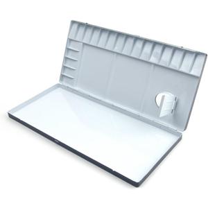 Color Around Aluminum Watercolor Palette 20 Well(11.9" x 5.4" x 0.8") (Black)
