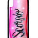 Wildflower Cases  Zodiac Airbrush Scorpio Case, Compatible with Apple iPhone X/Xs | Pink, Red, Zodiac, Trendy  Protective Black Bumper, 4ft Drop Test Certified, Women Owned Small Business
