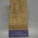 Home EC Premium Stainless Steel Sea Salt and Pepper Grinder Set of 2 - Adjustable Ceramic - Tall Glass Salt and Pepper Shakers - Kitchen Spice Mill W/Funnel & EBook