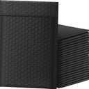 Famagic Bubble Mailers 6x10 Inch 25pc Black Shipping Bags, Chic Packaging Bags For Small Business, Colored Padded Mailing Envelopes, Opaque Matte Self Seal Bubble Poly Mailers Bulk #0