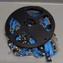 SUPERNIGHT RGB Remote Controller+16.4ft 5050 RGB Strip Waterproof Black PCB, 300 LED Color Changing Rope Lights for Bedroom, Christmas Day, Halloween Decoration