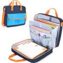 YARWO 2026 New Zipper Binder Bag 3 Ring Trapper Keeper Holds 500 Sheets
