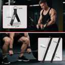 FitBeast Aluminum Exercise Handles & Lifting Straps Set - Replacement Gym Handles for Cables Machine, Pulley System, Strength Trainer, Pull Down Workout Handles, Pilates, Home Gym Cable Attachments (Black)