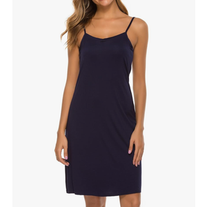 Women Full Slips Sexy Soft Slip Dress for Under Dress Spaghetti Strap Cami Slip Chemises V Neck Negligee L