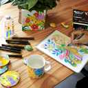 2 x WINSONS 24 Colors Direct Liquid Ink Markers Set  Permanent Acrylic Markers for Multi-Surface Use, Non-Toxic, Ideal for Art, Crafts & DIY Projects (24 Colors)