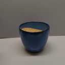 8 Inch Planter - Ceramic Plant Pot with Drainage Hole and Tray Round Planter Modern Flower Pot for Room Home Office Patio Porch Garden Decor Blue (Reactive Glaze Blue)