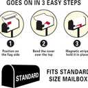 Halloween Dog Mailbox Cover 21x18 Inch, Halloween Trick Or Treat Post Letter Box Covers, Halloween Spooky Magnetic Waterproof Mail Wraps for Outdoor Yard Garden Standard Mailbox Decor