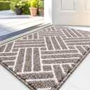 OLANLY Indoor Door Mat, 32x20 Inch, Dirt Resistant and Absorbent, Non-Slip Rubber Backing Floor Mats, Easy Clean Low-Profile Doormat for Entryway, Front Door, and Inside Entrance, Khaki