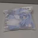 ZAFUL Women's Triangle Bikini Multiway Fishnet Tie Side Bandeau Halter String Bikini Set Two Piece Swimsuit Bathing Suits (1-light Blue)