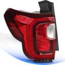 LED Tail Light Compatible with 2020 2021 2022 2023 GMC Acadia Denali SL SLE SLT Outer Taillight Chrome Bezel Rear Driving Brake Lights Assembly Replace OEM# 85150719 GM2800316 (Left Driver Side)
