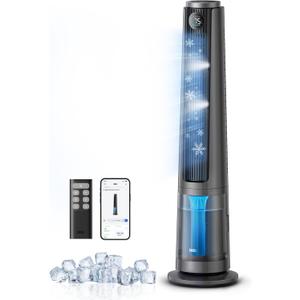 DREO TurboCool Misting Fan 765S, Fans that Blow Cold Air, 10°F Cooling Fan, Large