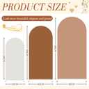 VitalCozy Set of 3 Wedding Arch Cover 4ft, 5ft, 6ft Fabric Arch Backdrop Cover Double Sided Fitted Spandex for Baby Shower Birthday Party Decoration, Frame Not Included(Dirty Orange Series)