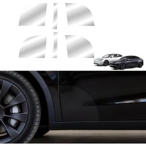 6PCS Paint Protection Film for Tesla 2021-2026 Model Y 2025 2026 Model Y Juniper Partial Rear Door Protection Film Kit Front Door Area Paint Durable Thick Clear PPF for Tesla Accessories