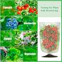 Insect Bird Barrier Mesh, Garden Netting Barrier, Bird Netting, Netting for Plant with Drawstring, 3.5 x 4.6 FT Tomato Protective Cover, Large Potted Fruit Protectors Cover for Blueberry Bushes