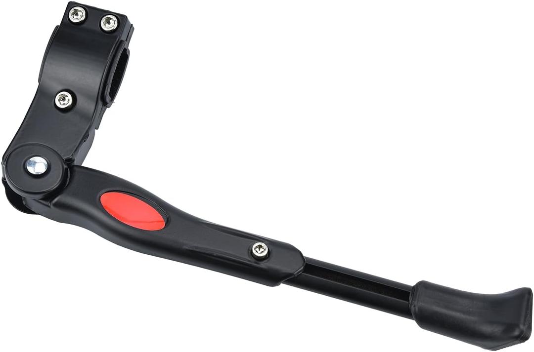 Bike Kickstand, Adjustable Aluminum Bicycle Stand for Bike,Road Mountain Cycling Rear Mount Side Stand, Fits for 20-27.5 inch Bike (Black)