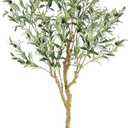 Tall Faux Olive Tree6Ft(72in) Realistic Texture Potted Silk Artificial Olive Tree Fake Olive Trees Indoor Outdoor for Home Office Living Room Bedroom Foyer Porch Decor.