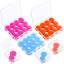 Frienda 21 Pairs Ear Plugs for Sleeping Reusable Moldable Silicone Earplugs Soft Noise Cancelling Earplugs Sound Blocking Ear Plugs with Case for Swimming Concert 32dB NRR (Blue, Orange, Rose Red)