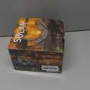 Huaxu Solar Lights Outdoor Garden Decoration Crackle Globe Glass Waterproof LED Metal Green Lotus Flowers Gift for Mom,Women,Patio,Lawn,Walkway,Tabletop,Ground